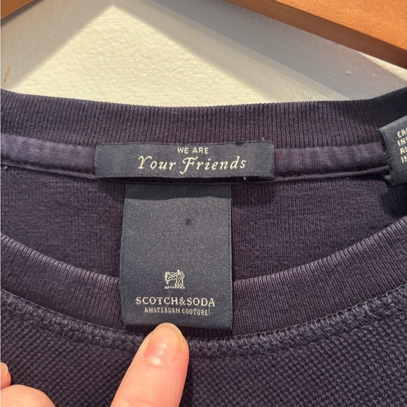 Scotch & Soda basic thermal long -sleeve mens size medium navy minimalist - Picture 11 of 12